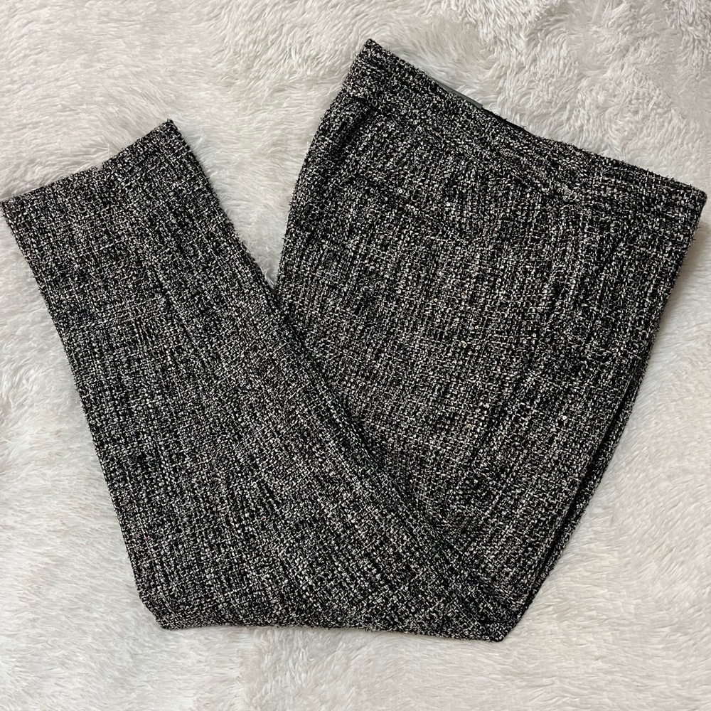 Talbots Black and White Tweed Ankle Pants NWT